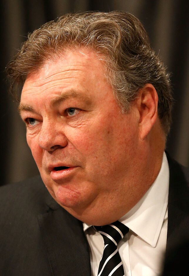 AFL 2015 Media - Collingwood Press Conference 100815 MELBOURNE, AUSTRALIA - AUGUST 10: Magpies Football Director Neil Balme addresses the media during a Collingwood Magpies press conference at the Westpac Centre, Melbourne on August 10, 2015. (Photo: Michael Willson/AFL Media)